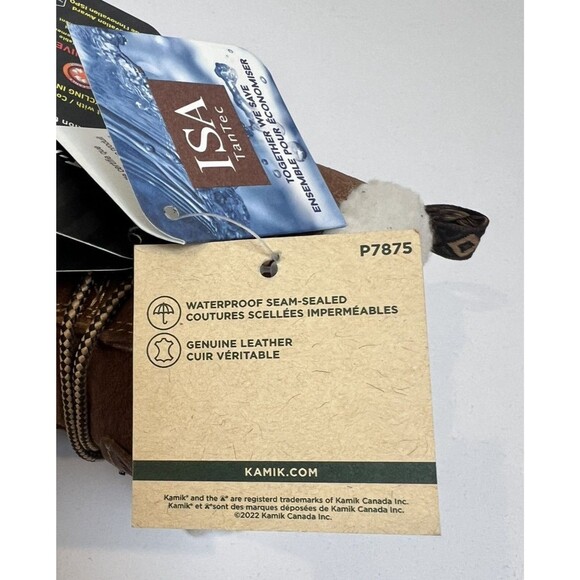 Kamik Simona Mid Winter Boot Womens Sz 6 Waterproof Classic Dark Brown Leather - Picture 10 of 14